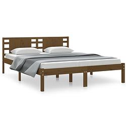 Foto van Vidaxl bedframe massief hout honingbruin 150x200 cm 5ft king size