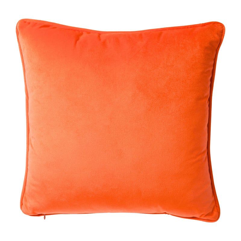 Foto van Kussen velvet - oranje - 45x45 cm