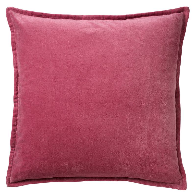 Foto van Dutch decor caith - kussenhoes velvet heather rose 50x50 cm - roze - roze