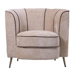 Foto van Ptmd john beige fauteuil aphrodite 3 beige mocco stripe