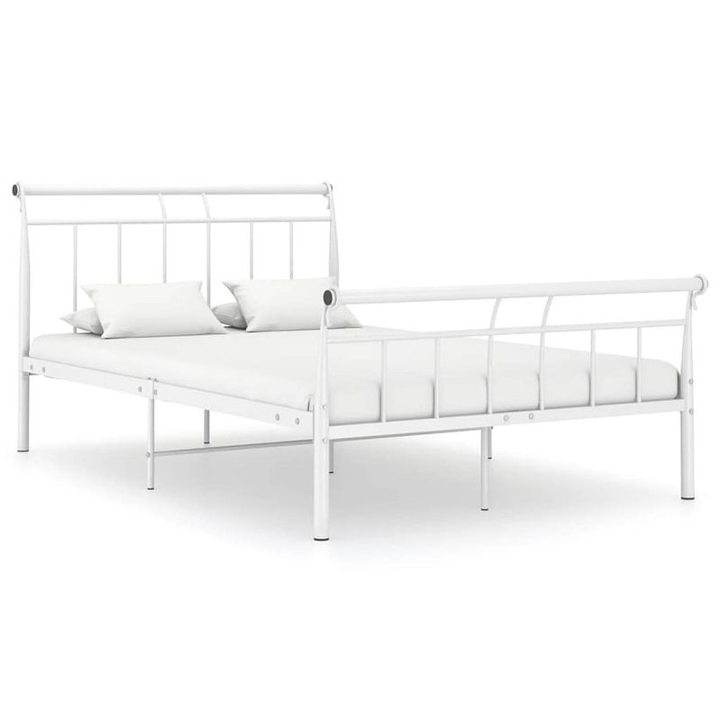 Foto van Vidaxl bedframe metaal wit 120x200 cm