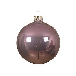 Foto van Kerstbal glas d6 cm heide lila 6st kerst