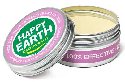 Foto van Happy earth 100% natuurlijke deo balm lavender