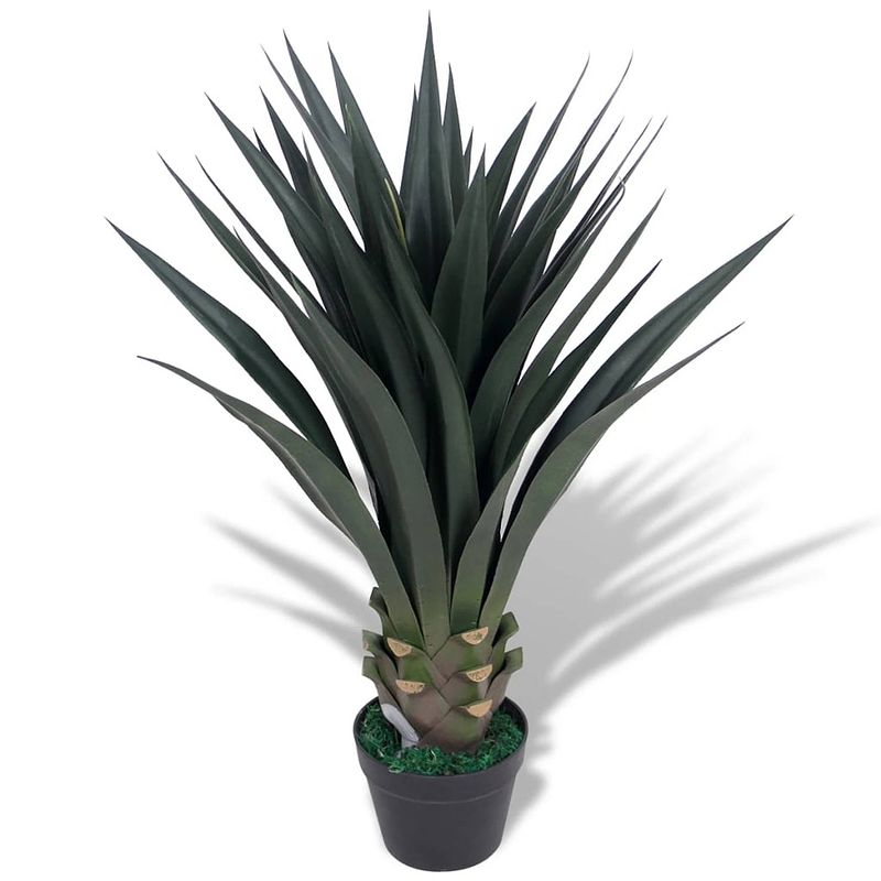 Foto van The living store yucca levensechte kunstplant - 85 cm - 33 bladeren - groen