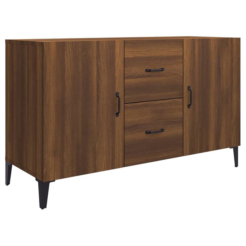 Foto van Vidaxl dressoir 100x36x60 cm bewerkt hout bruineikenkleurig