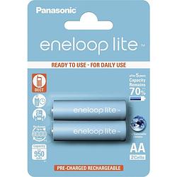 Foto van Panasonic eneloop lite hr06 oplaadbare aa batterij (penlite) nimh 950 mah 1.2 v 2 stuk(s)