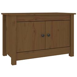 Foto van The living store schoenenkast - hout - 70 x 38 x 45.5 cm - honingbruin