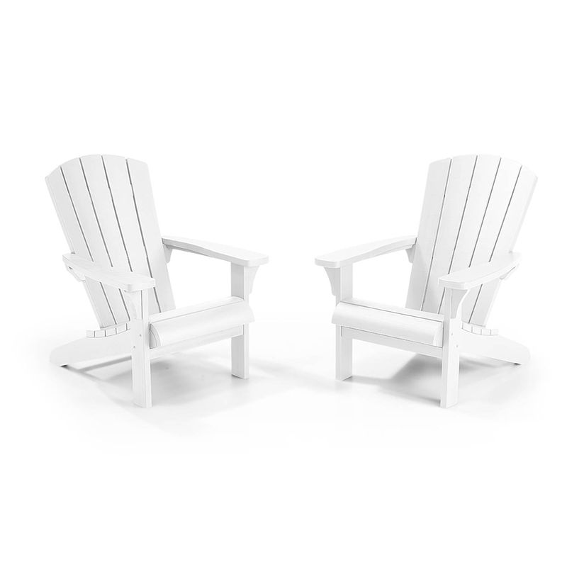 Foto van Keter troy adirondack tuinstoel - set van 2 - 81x80x96,5cm - wit