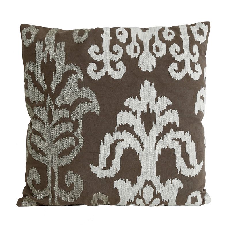 Foto van Ptmd cloe taupe cotton cushion antique pattern square s