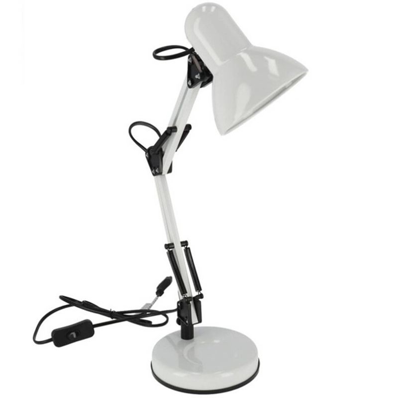 Foto van Gerimport - edison bureaulamp - e27 max 40w - buro - kantoor - verlichting - wit