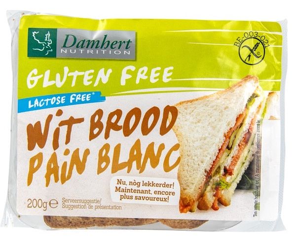 Foto van Damhert gluten free wit brood lactosevrij