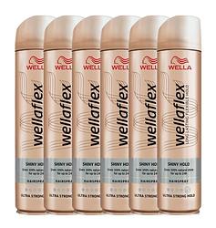 Foto van Wella flex hairspray shiny hold ultra strong voordeelverpakking
