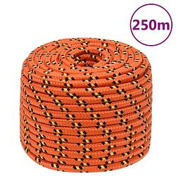 Foto van Vidaxl boottouw 12 mm 250 m polypropyleen oranje