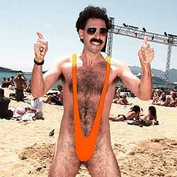 Foto van Borat mankini - oranje
