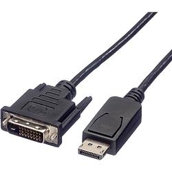 Foto van Roline displayport / dvi aansluitkabel displayport stekker, dvi-d 24+1-polige stekker 2.00 m zwart 11.04.5610 afgeschermd displayport-kabel