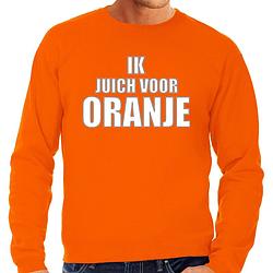 Foto van Grote maten oranje fan sweater / trui holland ik juich voor oranje ek/ wk voor heren 3xl - feesttruien