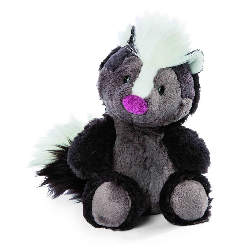 Foto van Nici stinkdier pluche knuffel - zwart/wit - 25 cm - knuffeldier