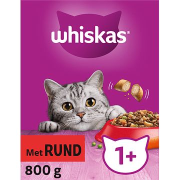 Foto van Whiskas adult kattenbrokken rund doos 800g bij jumbo