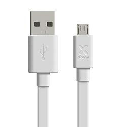 Foto van Xtorm flat usb to micro usb cable (1m) white - overig (8718182274653)