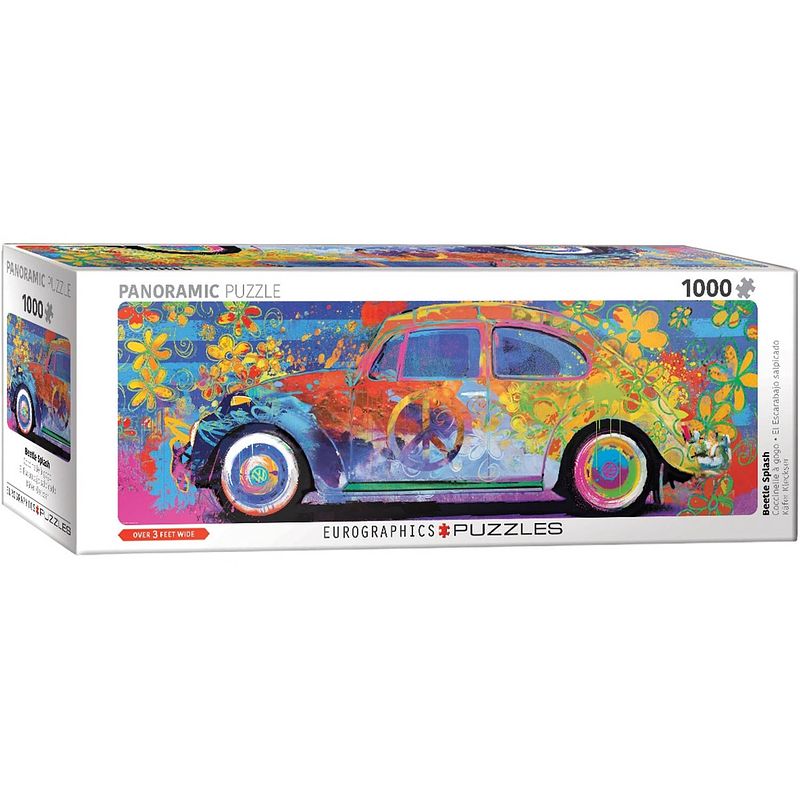 Foto van Eurographics puzzel vw beetle splash panorama - parker greenfield - 1000 stukjes