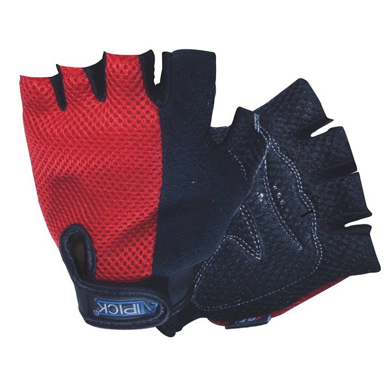 Foto van Atipick fitness-handschoenen mesh/katoen rood maat l