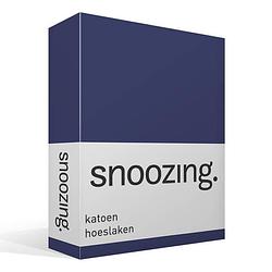 Foto van Snoozing - katoen - hoeslaken - 70x200 - navy