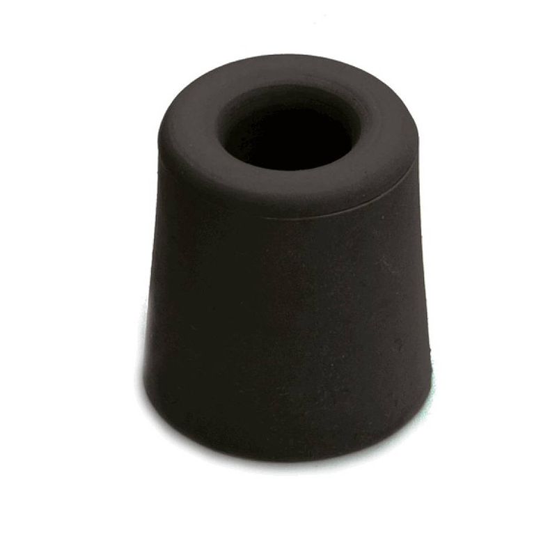 Foto van 1x stuks deurstopper / deurbuffer rubber zwart 2,4 x 3 cm - deurstoppers