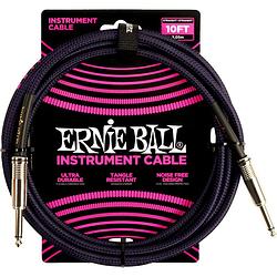 Foto van Ernie ball 6393 braided instrument cable 3 meter paars