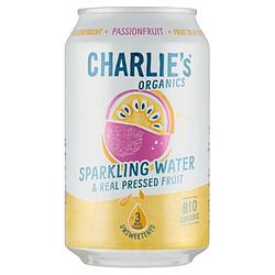 Foto van Charlie's sprankelend fruitwater passievrucht blik 330ml bij jumbo