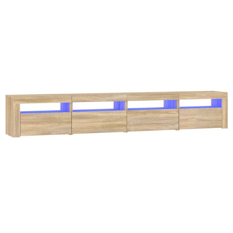 Foto van Vidaxl tv-meubel met led-verlichting 240x35x40 cm sonoma eikenkleurig