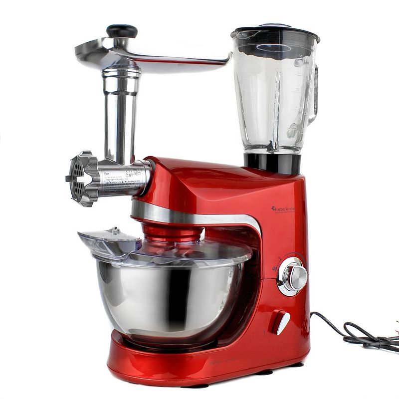 Foto van Turbotronic tt-007 foodprocessor / keukenmachine 2000w 5l - rood