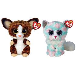 Foto van Ty - knuffel - beanie buddy - bush baby galago & opal cat