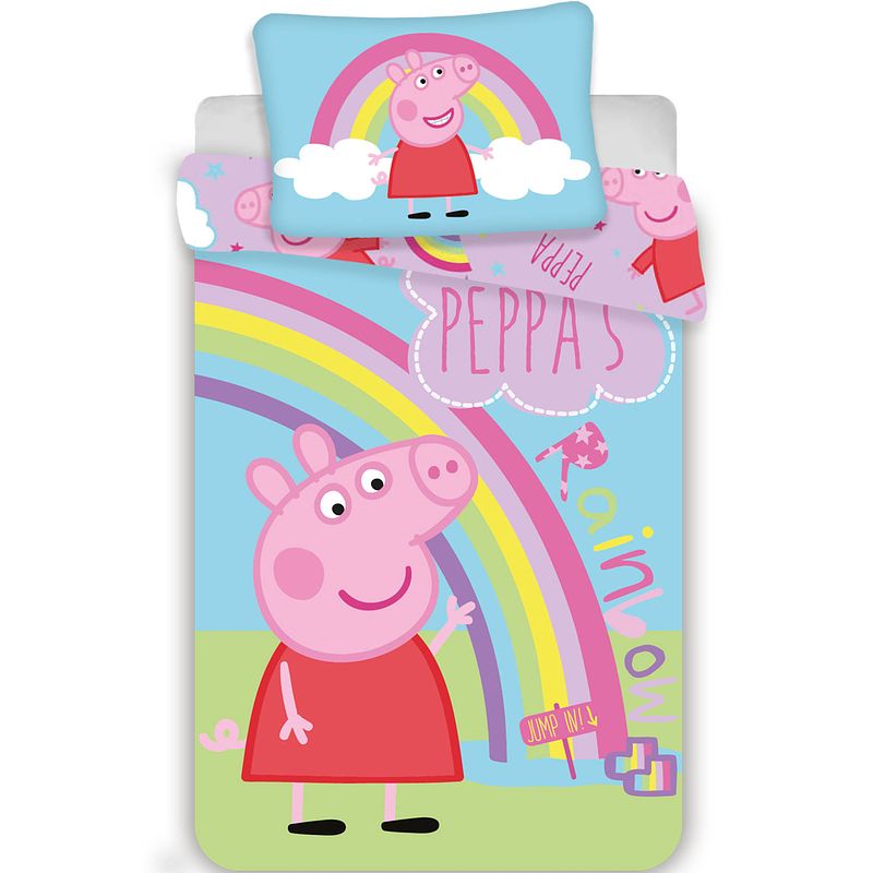 Foto van Peppa pig - baby dekbedovertrek 100 x 135 cm - multi