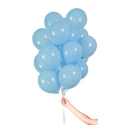 Foto van Folat heliumballonnen met lint 23 cm lichtblauw 30 stuks