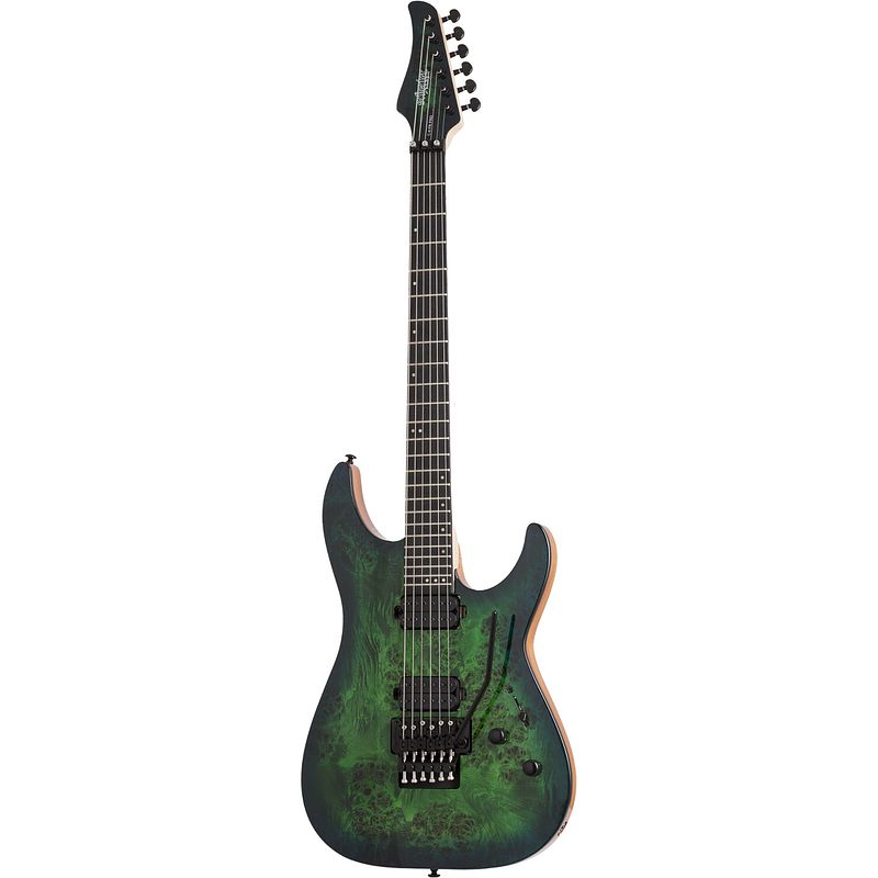 Foto van Schecter c-6 fr pro aqua burst elektrische gitaar