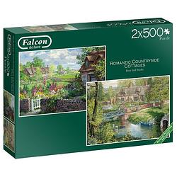 Foto van Falcon legpuzzel romantic countryside cottages 2x500 stukjes