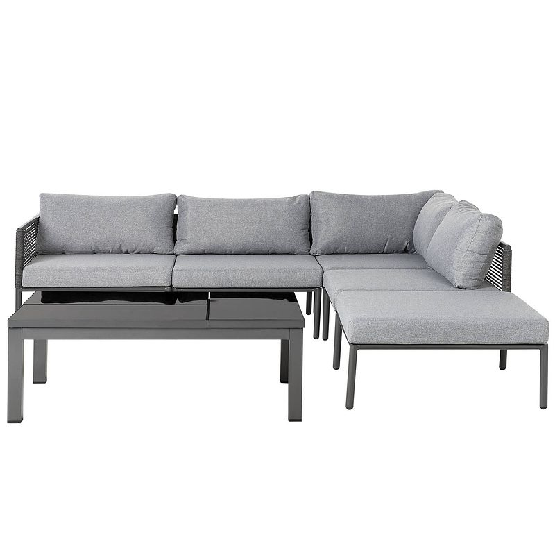 Foto van Beliani forano - loungeset-grijs-aluminium