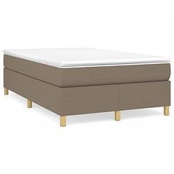 Foto van The living store boxspringframe stof taupe 120x200 cm - bed