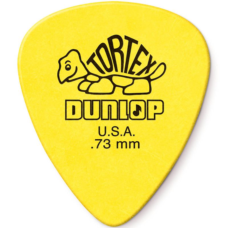 Foto van Dunlop tortex standard 0.73mm plectrum geel