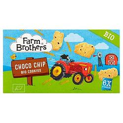Foto van Farm brothers choco chip bio cookies 6 stuks 102g bij jumbo