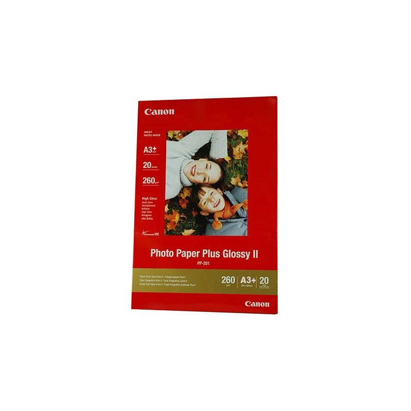 Foto van Canon pp-201 a 3+ 20 vel 265 g photo paper plus glossy ii