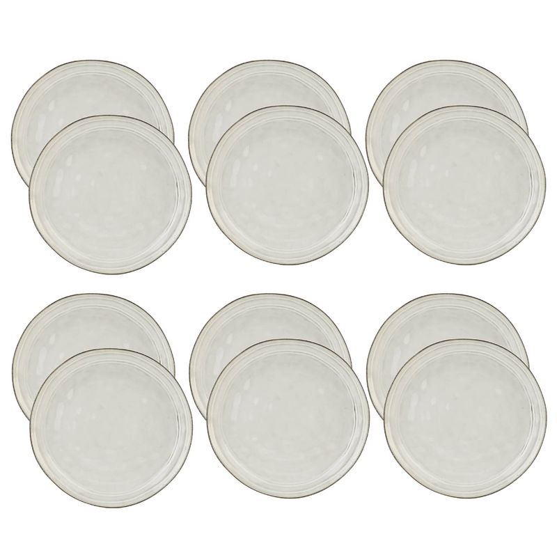 Foto van Otix diner bordenset - 12 persoons - beige - 26,5cm - keramiek - lily