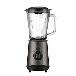 Foto van Black+decker bxjb800e - blender mixer 800w, 1.5l glazen kom -3 snelheden + pulse - 4 roestvrijstalen messen - zwart