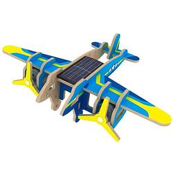 Foto van Robotime bomber vliegtuig p330s met zonnecel - houten modelbouw - papiercoating
