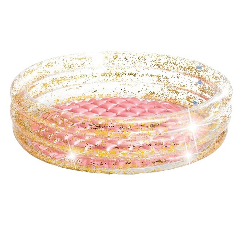 Foto van Intex opblaaszwembad 57103np glitter 86 x 25 cm roze/goud