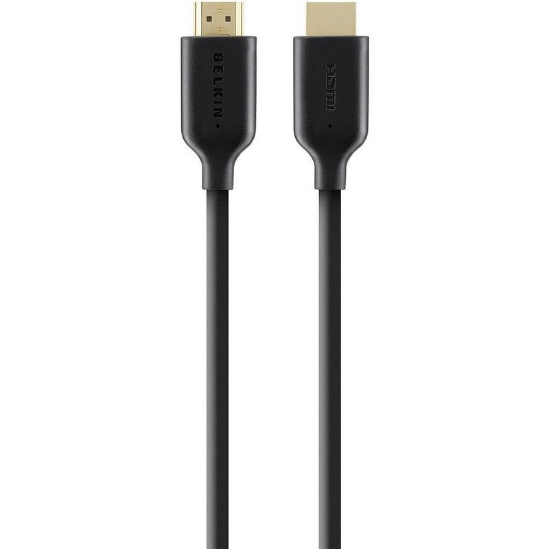 Foto van Belkin hdmi aansluitkabel hdmi-a stekker, hdmi-a stekker 2.00 m zwart f3y021bt2m audio return channel (arc), vergulde steekcontacten, ultra hd-hdmi hdmi-kabel