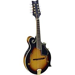 Foto van Ortega rmfe90ts f-style series mandolin tobacco sunburst elektrisch-akoestische f-stijl mandoline met gigbag