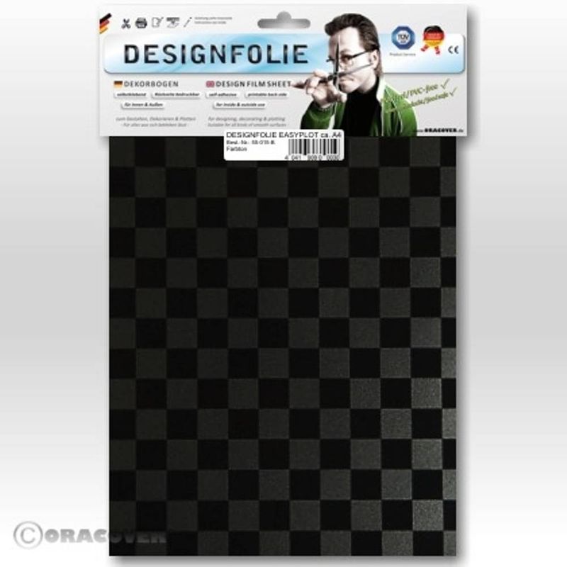 Foto van Oracover 95-077-071-b designfolie easyplot fun 4 (l x b) 300 mm x 208 mm parelmoer, grafiet, zwart