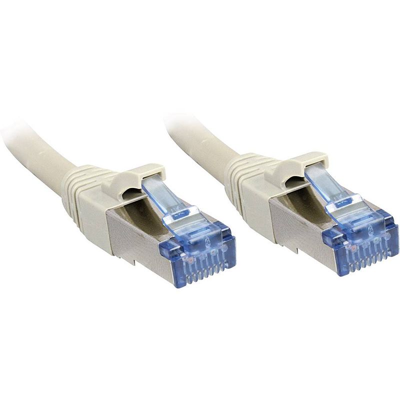 Foto van Lindy 47136 rj45 netwerkkabel, patchkabel cat 6a s/ftp 5.00 m grijs snagless 1 stuk(s)