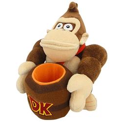 Foto van Super mario bros donkey kong barrel knuffel - 20 cm